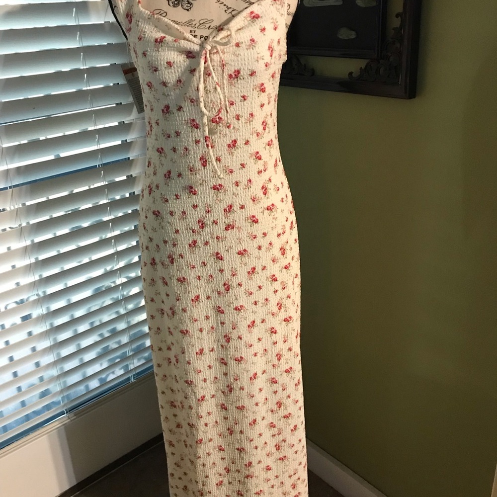 See You Monday Cream and Pink Floral Chemise